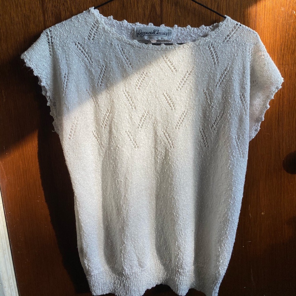 Vintage Off-White Knit Top
